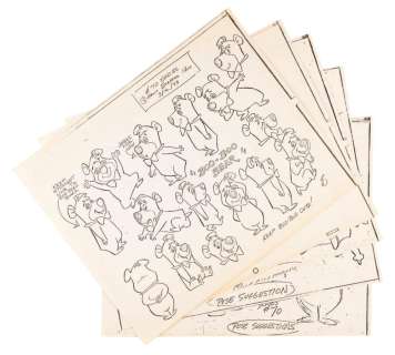 A Collection of 6 Boo-Boo “Yogi’s Gang” model sheets. | Van Eaton Galleries