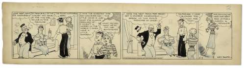 Chic Young Hand-Drawn ’’Blondie’’ Comic Strip From 1933 Titled ’’It Isn’t Legal To Break A Lease’’ | Nate Sanders