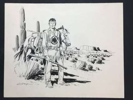 Tex - G. Ticci - Illustrazione Originale "Piccolo Falco" - Firmata - Loose page | Catawiki