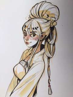 Barbucci, Alessandro - Dessin original en couleur - EkhÃ¶ monde miroir | Catawiki