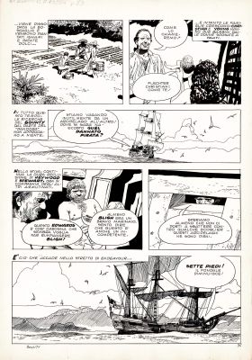Attilio Micheluzzi | Gli ammutinati del Bounty p.35 | Tavole Originali