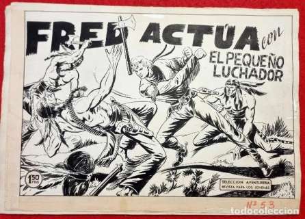DIBUJO ORIGINAL MANUEL GAGO EL PEQUEÑO LUCHADOR Nº53 FRED ACTUA PORTADA +10 HOJAS O PLANCHAS K13
