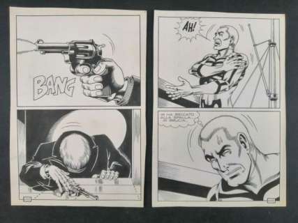 Kriminal n. 300 - Magnus - 2x tavole originali "Le Bare di Ghiaccio" - Trade Paperback | Catawiki