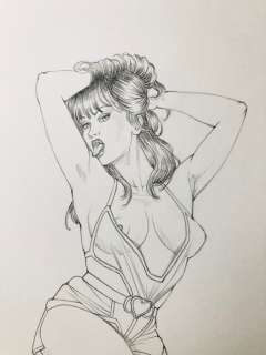 Giovanna Casotto | Giovanna Casotto - illustrazione originale a matita - firmata - Page volante (2020) | Catawiki