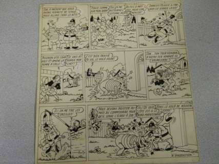 Willy Vandersteen | De Vrolijke bengels - Originele pagina met Franse teksten - Gepubliceerd in Ons Volkske - (1949/1950) | Catawiki