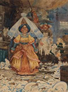 CHILDREN’S ALICE IN WONDERLAND HARRY ROUNTREE. "The frying-pan just missed her." | Swann Galleries
