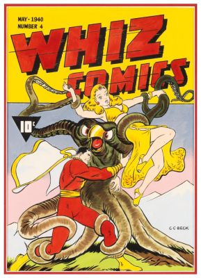 Lot 444 - Original C. C. BECK Art * WHIZ COMICS No. 4 Recreation
