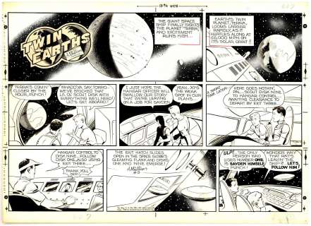 Alden McWilliams | McWilliams - Twin Earths, Sunday Page, 8/3/1958 NO RESERVE! | Russ Cochran