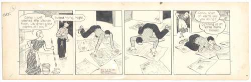 Frank King | King – Gasoline Alley Original Daily Strip 3/5/1955 NO RESERVE! | Russ Cochran