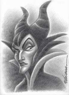 Joan Vizcarra | Malefica - Original Drawing - Joan Vizcarra Signed - Pencil Art | Catawiki