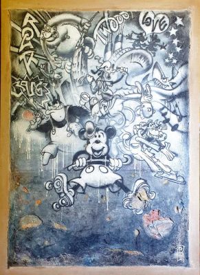 Paolo Mottura | “Mickey Mouse & Friends: Ex Fienile alla Cardonata #2” – Illustrazione | Cart Gallery