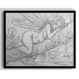 Aouamri, Mohamed | Aouamri, Mohamed - Dessin original sur toile - La Fée clochette - (2013) | Catawiki