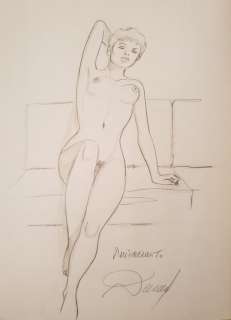 Renaud | Jessica Blandy - Dessin original par Renaud - Nu sensuel Jessica Blandy sur l’album n°18 | Catawiki