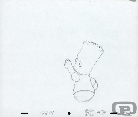 Collective | The Simpsons, Animation Sketches - Bart, Reaching #2 | Pulp’s Art