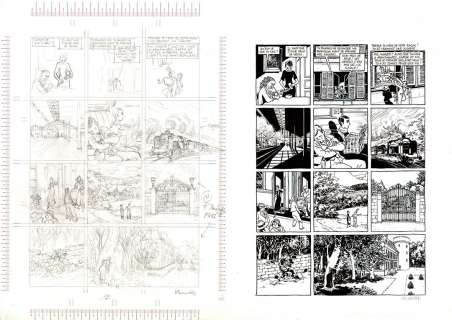 Kerascoët - Miss Pas Touche / Tome 4 / Planche 15 + La planche en crayonné