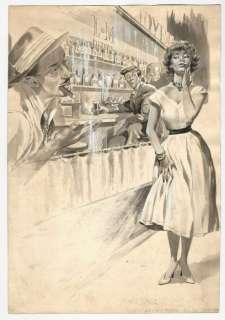 Rialdo Guizzardi | Rialdo Guizzardi - illustrazione originale per rivista d’epoca "Sofia Loren - Lei, La Chitarra ed Io" - Anni ’50 - Exemplaire unique | Catawiki