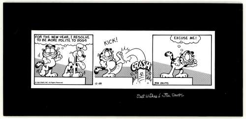 Jim Davis | Davis - GARFIELD, 12/28/1989 | Russ Cochran