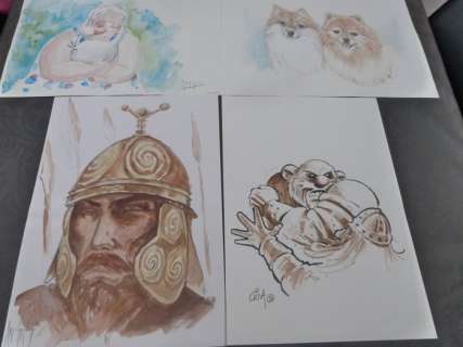 De Vuyst, Verwimp, Criva, Frantzen | Verwimp, Criva, De Vuyst, Delphine Frantzen - 4 Originele tekeningen - Formaat (4x): 29,7 x 42 cm. - Gesigneerd | Catawiki