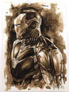 Juapi Coffee Artist | Original Coffee Painting - IRONMAN (2021) | Catawiki