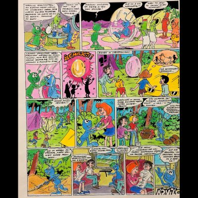 KLEKS - Szarlota Pawel - Świat Młodych. Zestaw: plansza tusz oraz kolor | Polish Comic Art