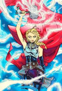 Morgana | Frozen / Thor Crossover - Silk Painting - Original Artwork By Morgana - 60 x 40 cm | Catawiki