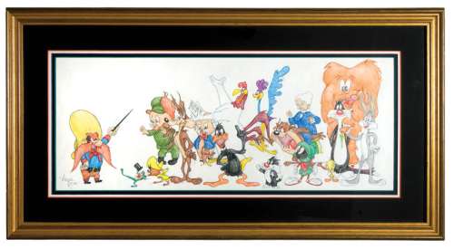 LOONEY TUNES SPECIALTY ART BY WARNER BROS. ANIMATOR VIRGIL ROSS.