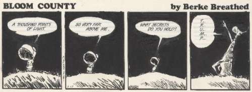 68: Breathed Bloom County 2/17/89 original comic art | Russ Cochran