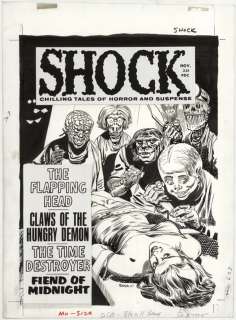 142: Keator Shock Magazine #2 cover original comic art | Russ Cochran