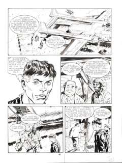 Fabio Valdambrini | Mister No n. 305 - 5x F.Valdambrini - Tavole Originali "Sull’Orlo dell’Abisso" - Page volante - Exemplaire unique - (2000) | Catawiki