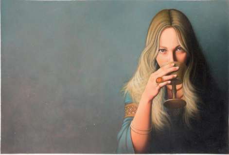 Ferronnière - Fées et déesses Acrylique sur papier pour cette illustration