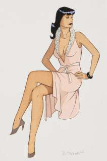 Berthet | Pin-Up, illustration Ã  l’encre de Chine et au… | Millon