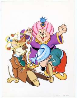 Studio Walt Disney | Studio Walt Disney - Dessin original couleur - Couverture - Journal de Mickey 1804 - Basil Détective Privé - (1987) | Catawiki