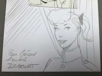 Berthet | Berthet, Philippe - Dessin original dédicacé -Â Pin-Up | Catawiki