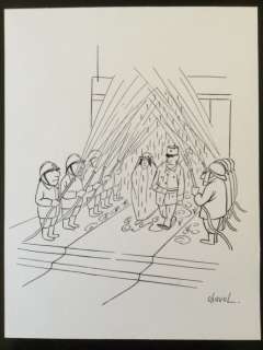 Chaval | Chaval - Dessin original - Haie d’honneur | Catawiki