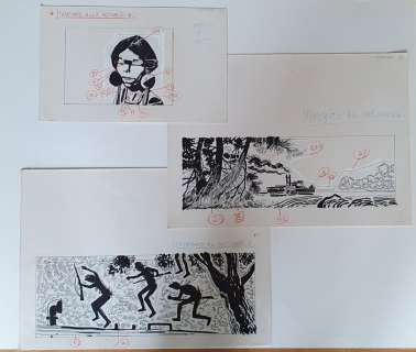 Studio Secondo Bignardi | Corto Maltese - Studio Hugo Pratt - 3x test d’impression "I Cangaceiros" - EO - (1973) | Catawiki