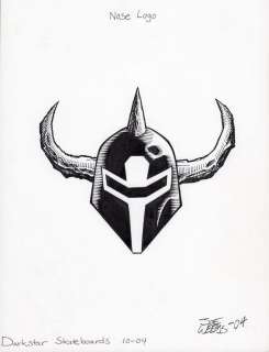 Joe Weems V - darkstar skateboard graphic nose logo