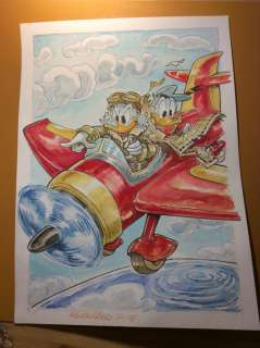 Alessandro Gottardo | Donald Duck - Illustrazione originale - â€œThe aviatorsâ€ - 26 x 36 cm. - (2020) | Catawiki