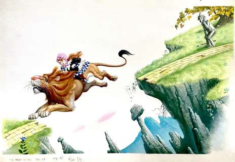 SEVERINO BARALDI - Original illustration for "The wizard of Oz". Cm. 58x39. Gouache. Mint. Code 524.