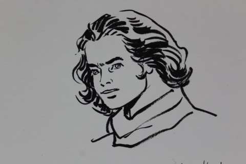 François Craenhals | François Craenhals - Opdrachttekening / Dédicace - Op losse A4 - De Koene Ridder / Chevalier Ardent | Catawiki