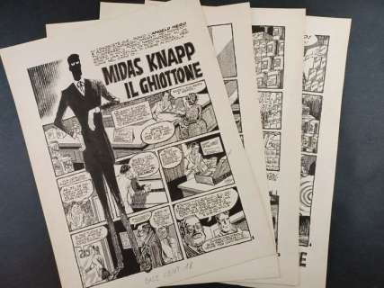 Carlo Peroni | L’ Angelo Nero - Midas Knapp il Ghiottone - Page volante - Exemplaire unique | Catawiki