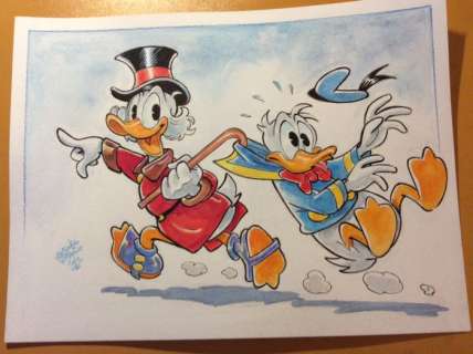 Alessandro Gottardo | Donald Duck - â€œVieni n me, Paperino!â€ - Page volante - (2020/2020) | Catawiki