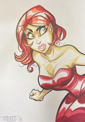 LES ARCANES DU MIDI-MINUIT T17 EDITION SPECIALE PULP’S BD - DÉDICACÉ PAR CYRIL TRICHET (ROBE ROSE) | Pulp’s