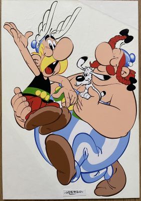 Albert Uderzo - Cover Asterix, Obelix, Idefix, 1968