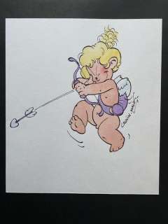 Cauvin / Malik | Malik & Cauvin - Dessin Original - Cupidon | Catawiki