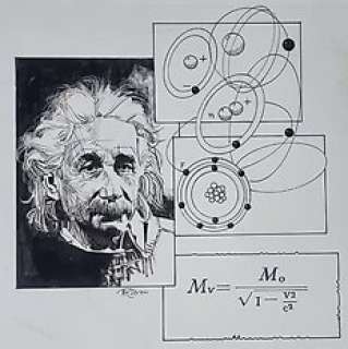 Ferdinando Tacconi - TACCONI F. - Einstein Albert- Tavola originale dell‘inserto Conosciamo Insieme del Giornalino 1994 - Page volante - Exemplaire unique (1994)