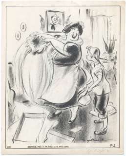 William Galbraith | Galbraith - SIDE GLANCES, Gag Panel (9/02/1949) NO RESERVE! | Russ Cochran