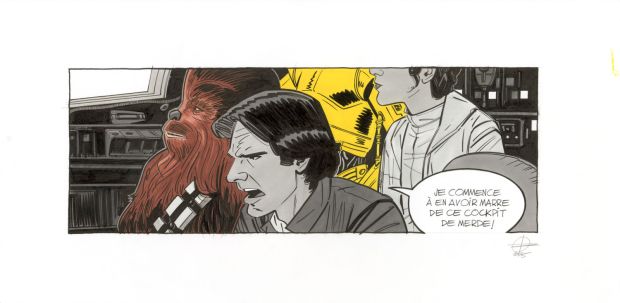 Renaud Roche | Les Guerres de Lucas – Dessin original – R20 | Galerie Barbier