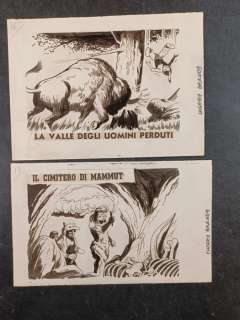 Roy D’amy | Roy d’Amy - Cherry Brandy - La Valle degli uomini perduti - Il Cimitero dei Mammut - Page volante - Exemplaire unique - (1956) | Catawiki