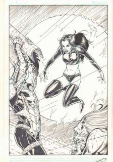 Tim Seeley - hellion #2 p. 22 - dead dog comics - babe action splash - signed