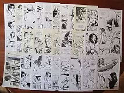 Danilo Grossi e.a. - Fumetti Erotique - 30x Planche originale - Format (30x): 17 x 25 cm.